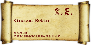 Kincses Robin névjegykártya
